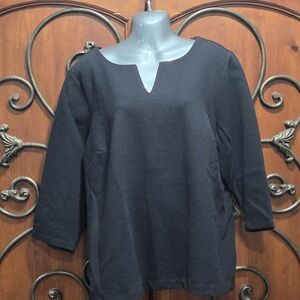 Talbots Black Women's Tunic Top